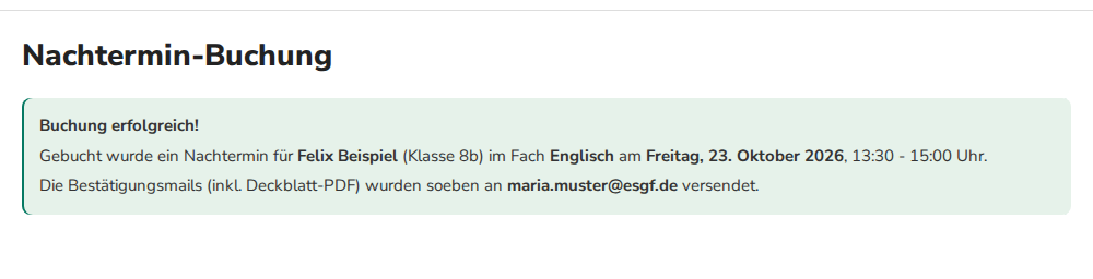 Erfolgsmeldung